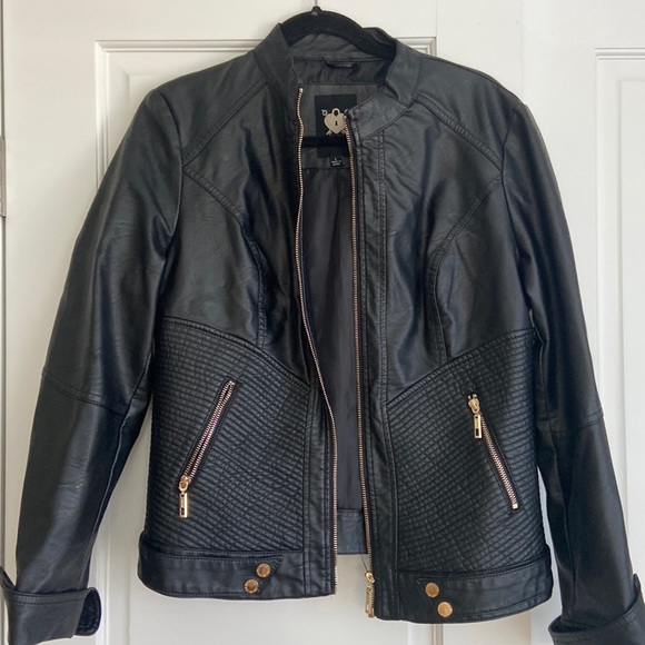 Lock & Love Jackets & Coats Womens Black Faux Leather Jacket Poshmark